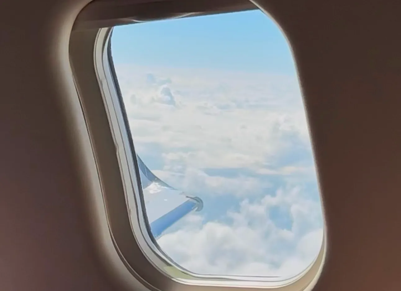 View through a private jet window